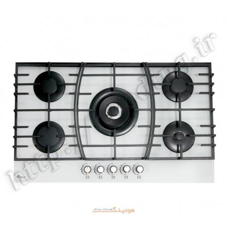 اجاق گاز شیشه ای بیمکث مدل MG0061 رنگ سفید Bimax MG0061 Glass Gas Hob